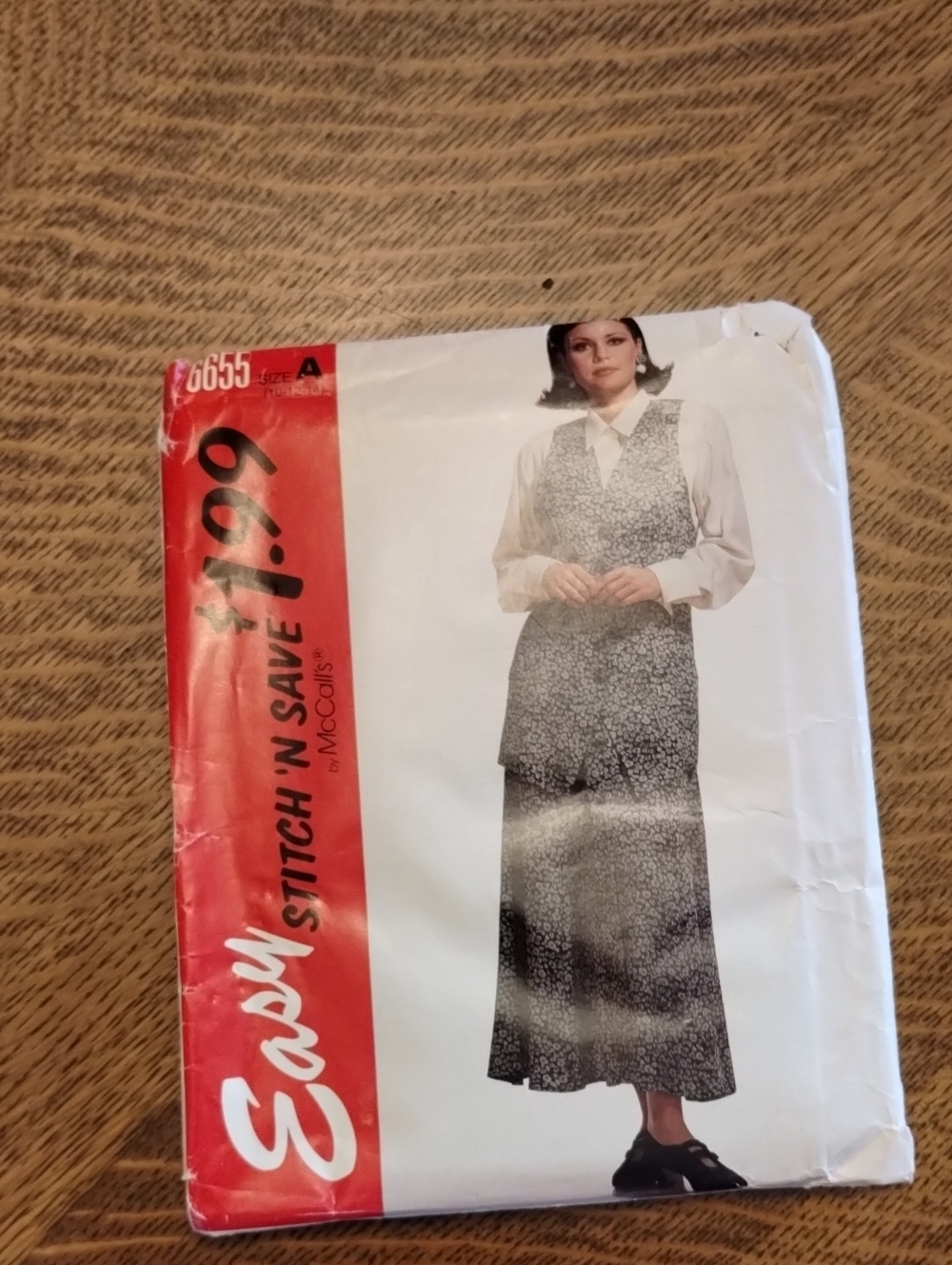 McCall's Easy Stitch 'N Save Black and White Women's Jumper Pattern